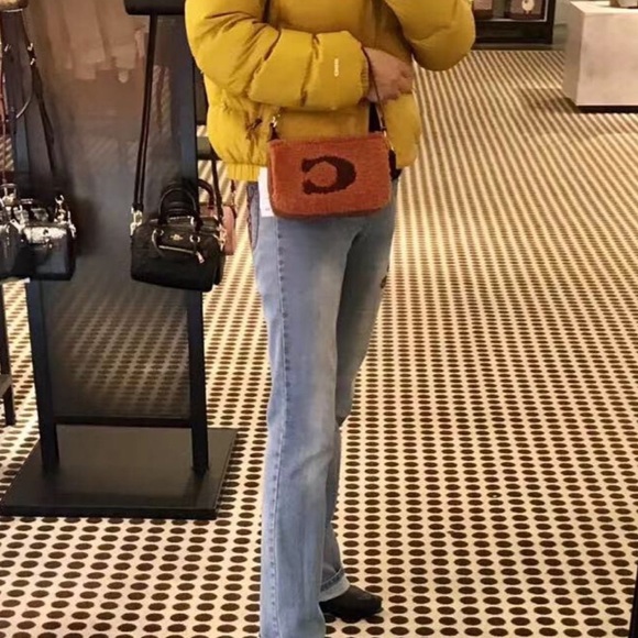 Coach Notila 19 In Shearling With Coach Motif - Picture 3 of 11